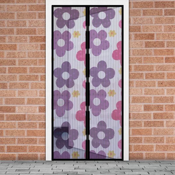 Szúnyogháló függöny ajtóra - mágneses - 100 x 210 cm - színes virágos    Garden of Eden 11398I