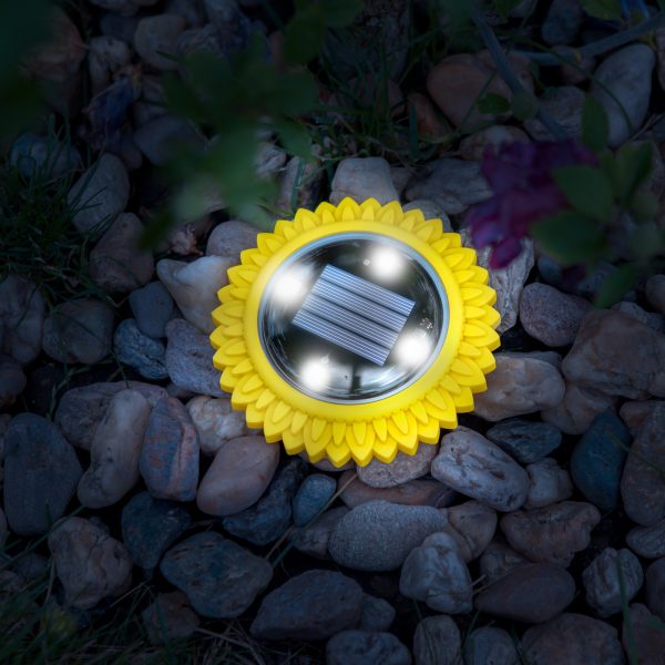LED-es leszúrható szolár lámpa - sárga - hidegfehér - 11,5 x 2,3 cm    Garden of Eden 11767B