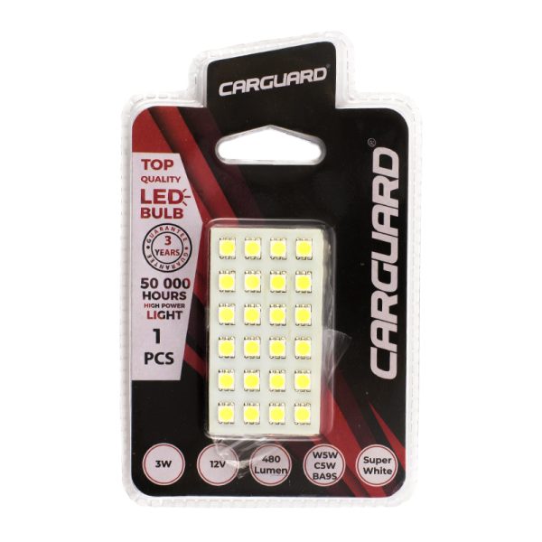 Autós LED - CLD315 - 65 x 35 mm (W5W, C5W, BA9S) - 480 lm - can-bus - SMD - 3W - 12V    Carguard 50753