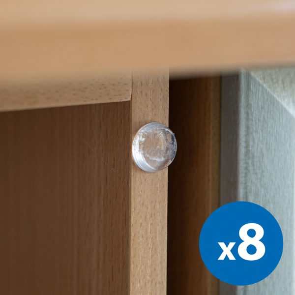 Ajtóütköző szett - öntapadós, átlátszó - 18 mm - 8 db / csomag    Family 56192