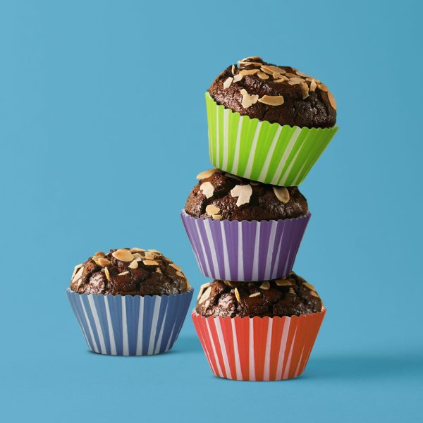 Muffin papír szett - csíkos - 100 db / csomag    Family 57168A