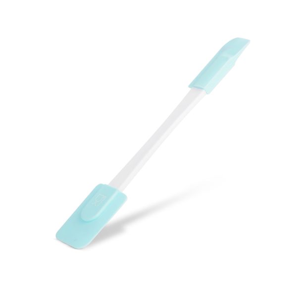 Szilikon spatula - világoskék, kétoldalú - 24,5 x 4,5 cm    Family 57528A