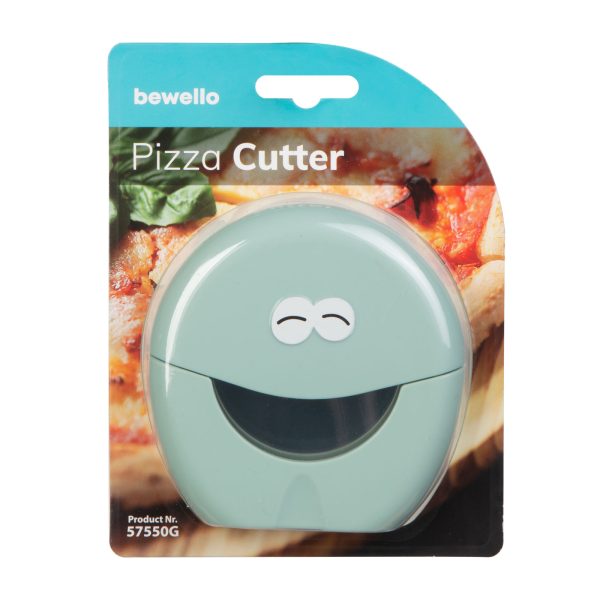 Pizzavágó - rozsdamentes acél, műanyag - 10,2 x 10,2 x 2 cm    Bewello 57550G
