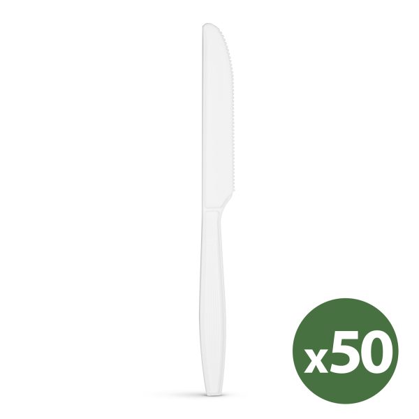 Többször használatos bioműanyag kés készlet - 50 db / csomag     57591A-50