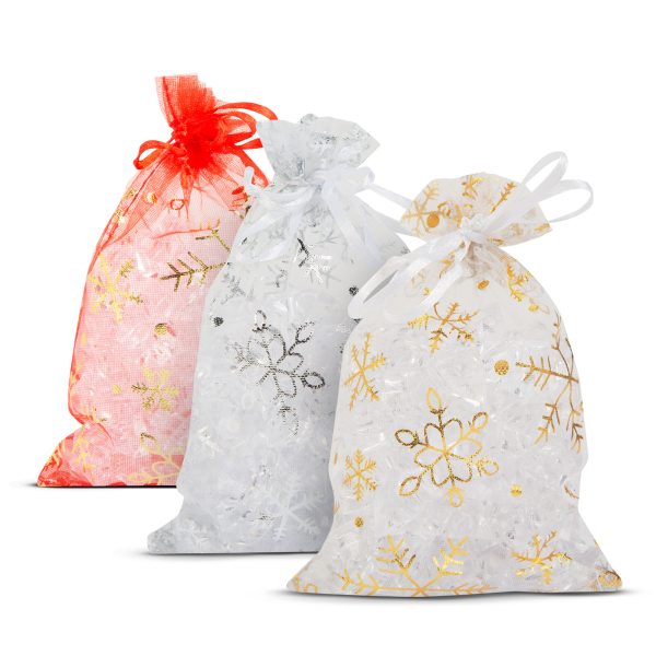 Organza ajándéktasak - 3 féle - 10 x 15 cm    Family 58078A