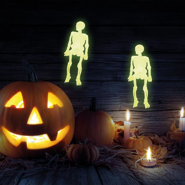 Foszforeszkáló csontváz szett - halloween-i dekoráció - 10 db / csomag    Family 58104