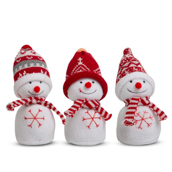 Karácsonyi hóember dekoráció - 20 cm - 3 féle    Family 58354