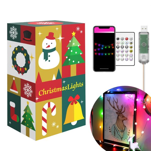 Smart fényfüzér - csillag - USB - 20 db RGBIC LED - 2 m - bluetooth    Garden of Eden 58381B