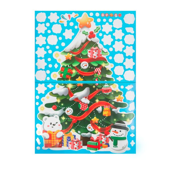 Karácsonyi matrica szett - karácsonyfa - 62 x 70 cm    Family 58533