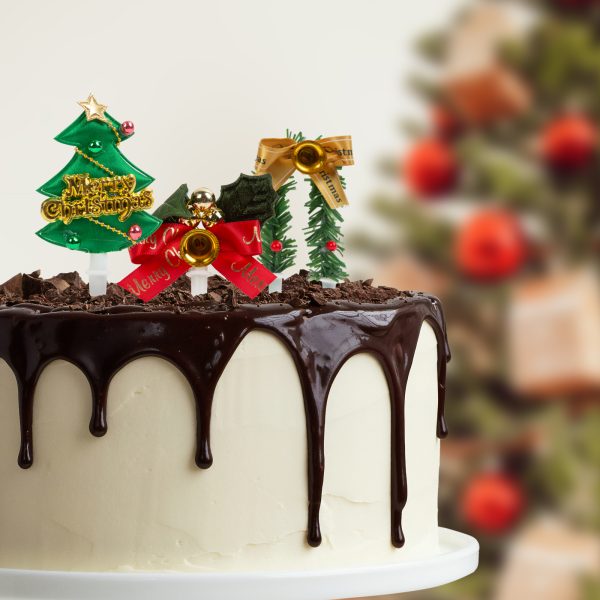 Karácsonyi 3D tortadekor - 10 cm - 2 féle - 3 db / csomag    Family 58718