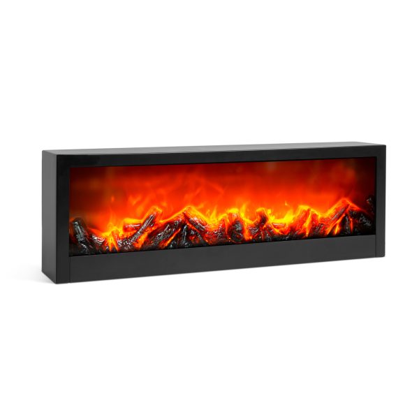 Kandalló LED-es lánghatással - elemes / USB-s - 60 x 10 x 20 cm    Bewello BW2015
