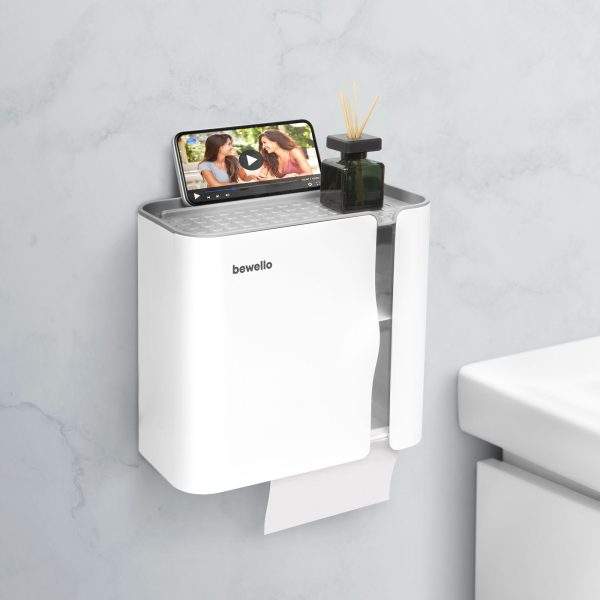 WC-papír tartó szekrény - fehér - 248 x 130 x 230 mm    Bewello BW3005