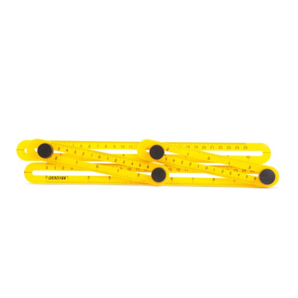 Műanyag négyoldalú vonalzó, szögmásoló    Handy 11004 - Image 2