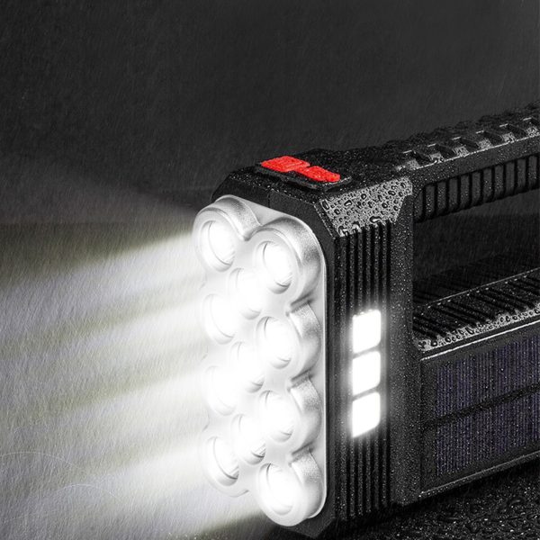 Szolár COB LED zseblámpa - munkalámpa funkcióval - 1200 mAh - MicroUSB - 1000 lumen - IP55    Phenom 18581 - Image 2
