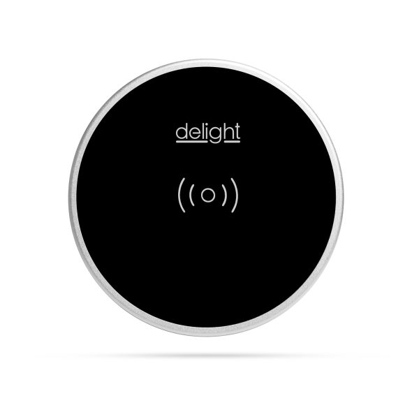 Beépíthető vezeték nélküli töltőállomás - fekete - max 1,1 A    Delight 55163BK - Image 2