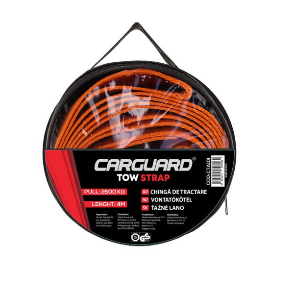 Vontatókötél - PE műanyag - 4 m - 2500 kg    Carguard 55772A - Image 2