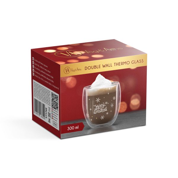 Karácsonyi duplafalú üveg pohár - 300 ml    Vog und Arths 57176E - Image 2