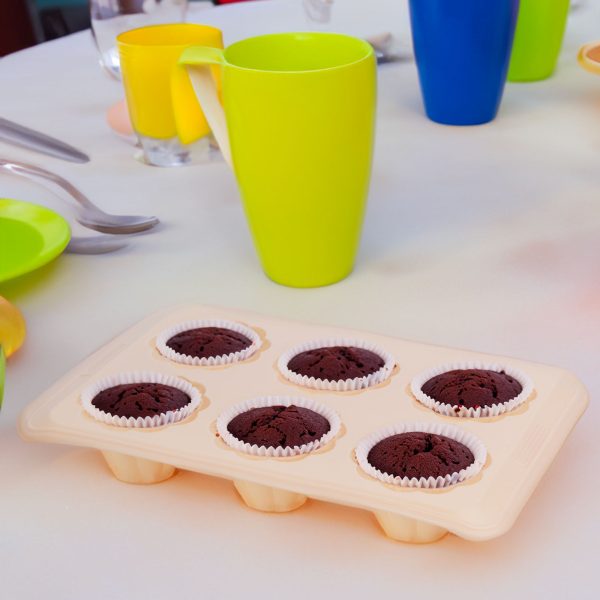 Szilikon sütőforma - muffin - 30 x 19 x 4,1 cm    Bewello 57534P - Image 2