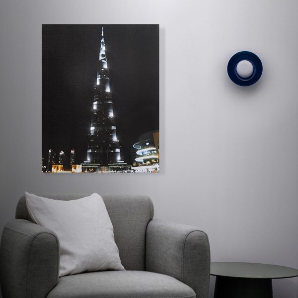 LED-es fali hangulatkép - "Burj Khalifa" -  2 x AA, 38 x 48 cm    Family 58018J - Image 2