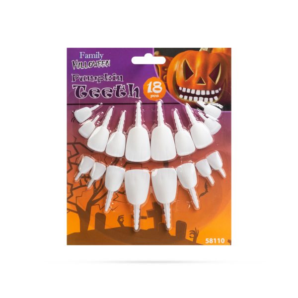 Halloween-i töklámpás fogak - 18 fog / csomag    Family 58110 - Image 2
