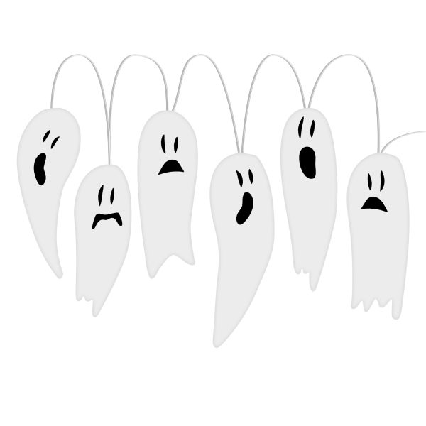 Halloween-i LED ablakdekor - gél - szellem - 85 cm    Family 58186A - Image 2