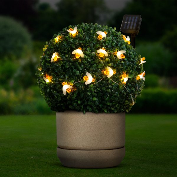 LED szolár fényfüzér - méhecske - 2,3 m - 20 LED - melegfehér    Family 58220 - Image 2