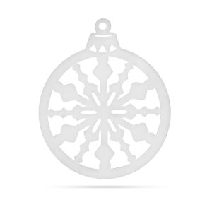 Karácsonyi dekor - gömbdísz - 36,5 x 44 cm - fehér / arany    Family 58624C