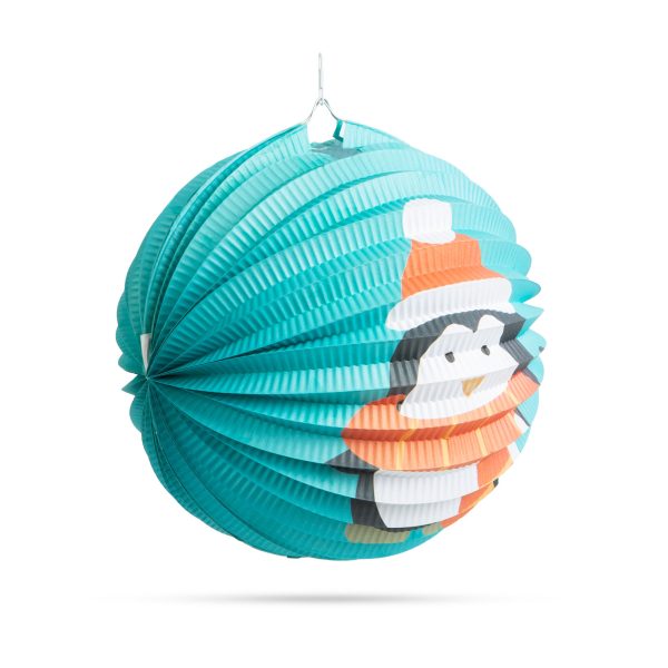 Karácsonyi lampion - Pingvin mintával - 25 cm    Family 58765C - Image 2