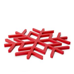 Szilikon edényalátét - jégkristály - piros - 17 cm    Family 58767