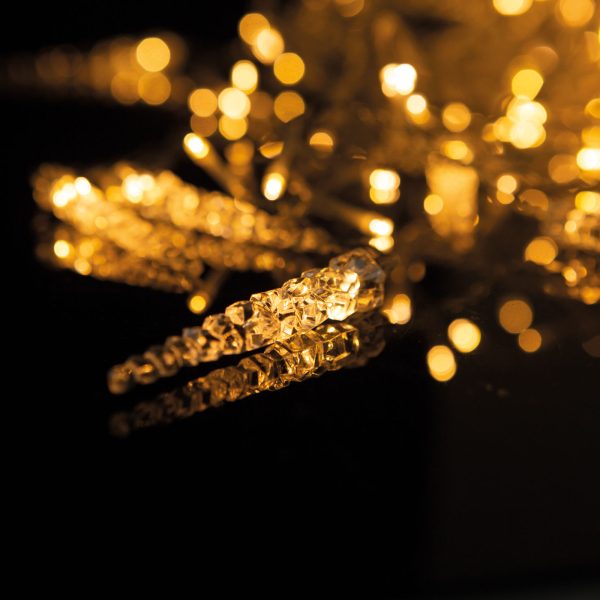 LED-es fényfüggöny - jégcsappal - 3,5 x 0,7 m - 180 melegfehér LED - IP44    Family 58915 - Image 2