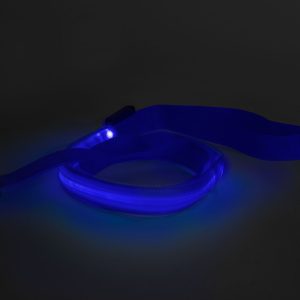 LED-es póráz - akkumulátoros - 120 x 2,5 cm - kék Yummie 60026D