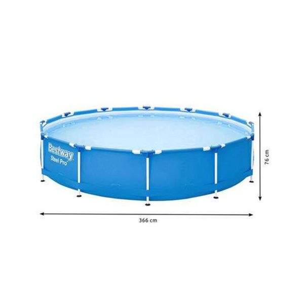 Merevfalú medence vízforgatós szűrővel - 366 x 76 cm - 6473 liter    Bestway DA00136 - Image 2