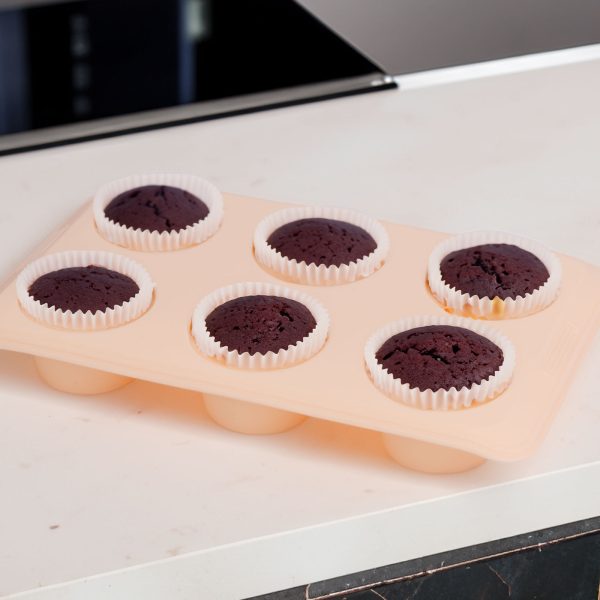 Szilikon sütőforma - muffin - 30 x 18 x 4,2 cm    Bewello 57532P - Image 2
