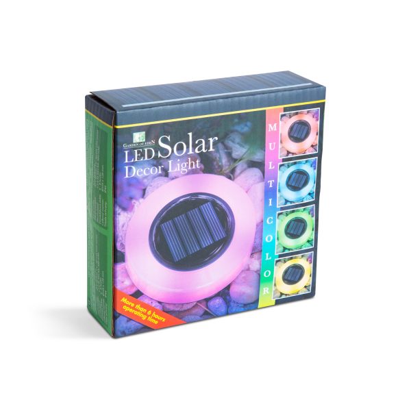 LED-es leszúrható szolár lámpa - kör alakú - RGB színes LED - 105 x 128 mm    Garden of Eden 11766A - Image 3