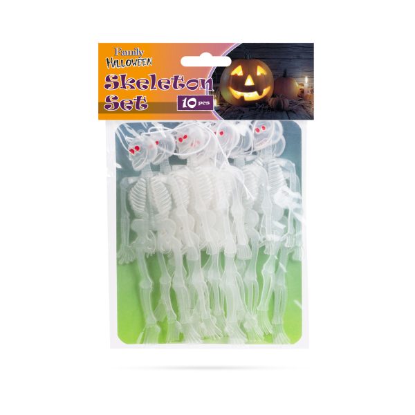 Foszforeszkáló csontváz szett - halloween-i dekoráció - 10 db / csomag    Family 58104 - Image 3