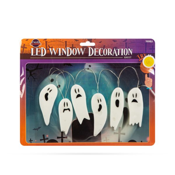 Halloween-i LED ablakdekor - gél - szellem - 85 cm    Family 58186A - Image 3