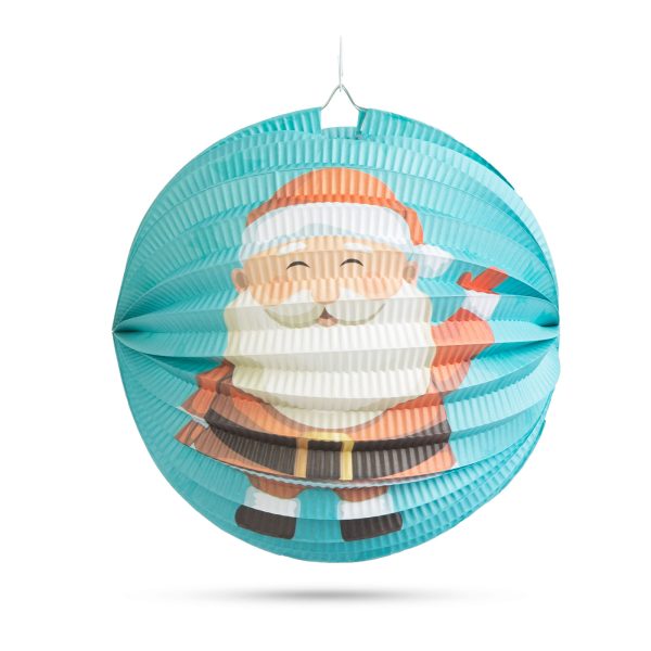 Karácsonyi lampion - Mikulás mintával - 25 cm    Family 58765A - Image 3