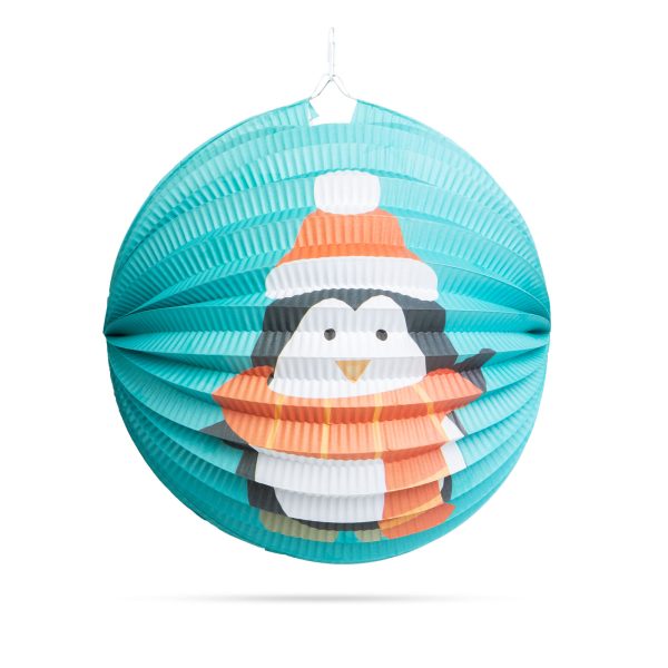 Karácsonyi lampion - Pingvin mintával - 25 cm    Family 58765C - Image 3