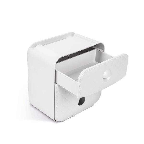 WC-papír tartó szekrény - fehér - 205 x 125 x 220 mm    Bewello BW3004 - Image 3