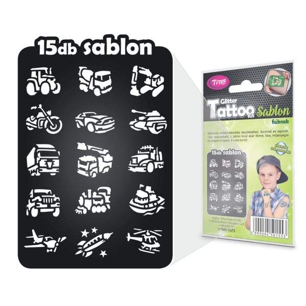 Sablon szett - járművek - 15 db-os    Tytoo TY50155 - Image 3