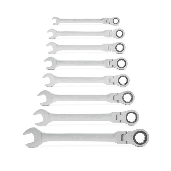Racsnis csillag-villáskulcs készlet - 8,10,13,14,15,17,19, 21 mm - flexibilis fejjel    Handy 10870 - Image 4