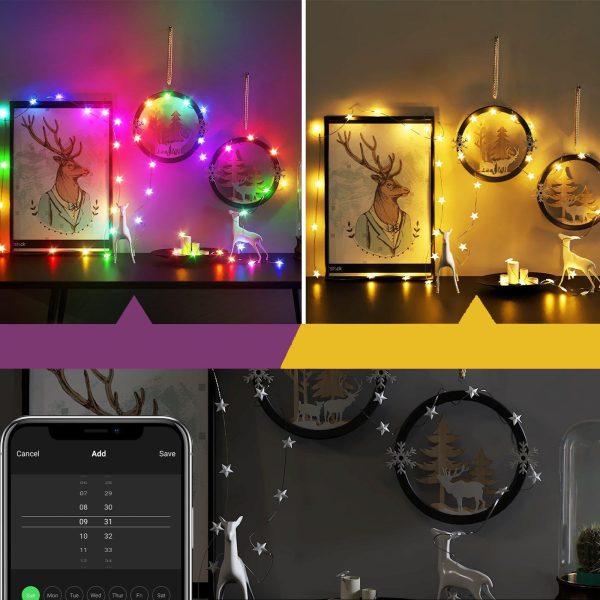 Smart fényfüzér - csillag - USB - 20 db RGBIC LED - 2 m - bluetooth    Garden of Eden 58381B - Image 4