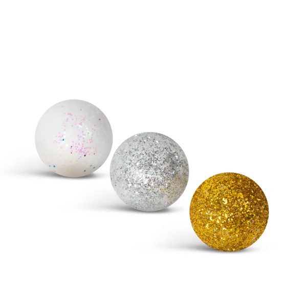 Karácsonyi gömb dísz - glitteres, polifoam golyók - 20 mm - 2 féle - 17 g / csomag    Family 58644 - Image 4