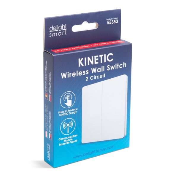 Kinetic fali kapcsoló - 433 Mhz - 2 körös - IP20    Delight 55353 - Image 5