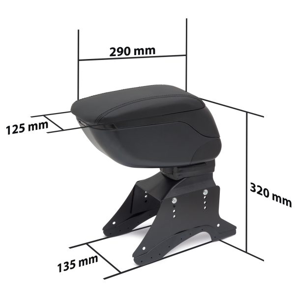Univerzális autós könyöklő tárolórekesszel - fekete    MNC 55798A - Image 6