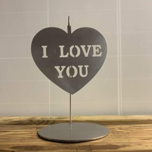 Szerelmes szív + tartó     sziv001