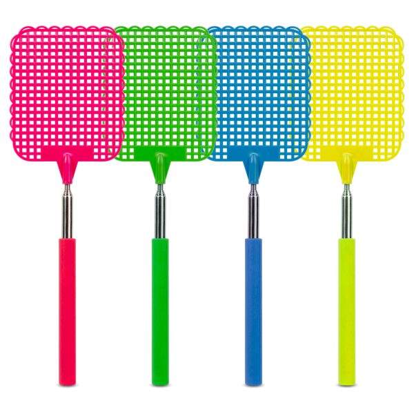 Légycsapó - teleszkópos - műanyag - 25 - 72 cm - 4 szín    Family 11462B