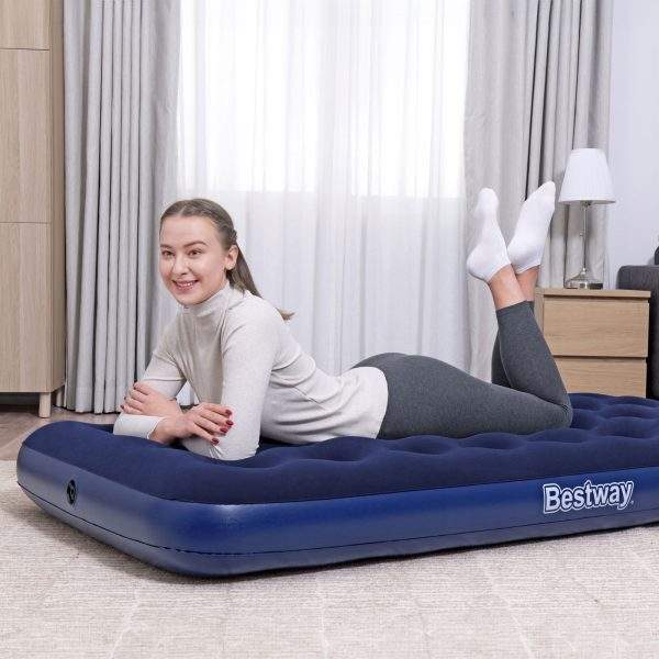 Felfújható matrac - egyszemélyes, velúr - kék - 188 x 99 x 22 cm    Bestway 56433