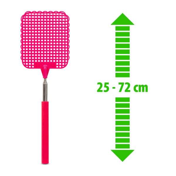 Légycsapó - teleszkópos - műanyag - 25 - 72 cm - 4 szín    Family 11462B - Image 2