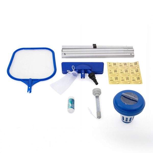 Medencetisztító szett - rúd, háló, tisztítófej, hőmérő, ph teszter, adagoló    Bestway 56423 - Image 2